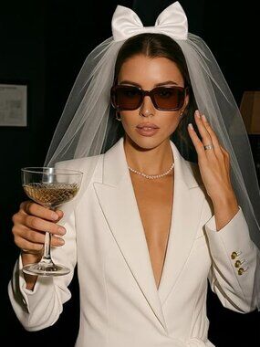 Bow Bow Veil Wedding day